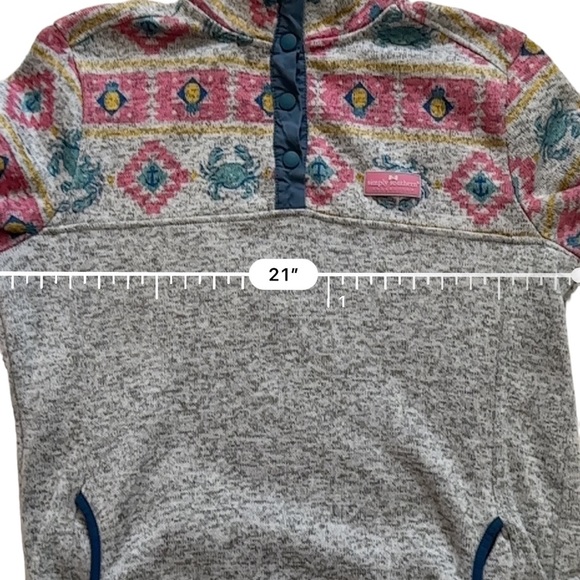 Simply Southern Tried And True Women's Comfy Quarter Button Pullover Size Large - Picture 5 of 8